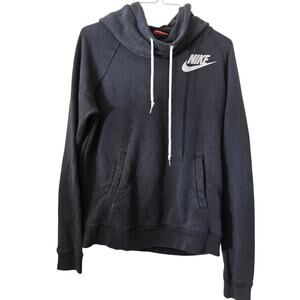 Nike Black Pullover Hoodie Sweatshirt Men’s Large (Unisex Fit) Swoosh Logo